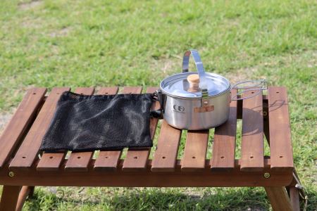 吊手付キャンプケトル14cm 収納ケース付