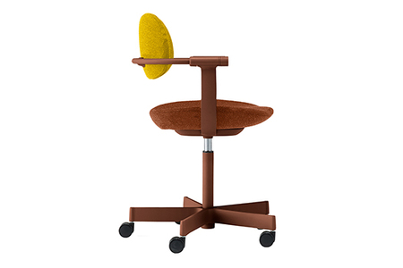 イトーキ『バーテブラ03』5本脚  抵抗付きウレタンキャスター KS張地：ペニー×マスタード（KG825KSM1F1104F）【EI127U】