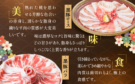 黒宝豚 ＆ 茶ぶり どん薩摩の黄金だし しゃぶしゃぶ セット ( 4人前 )　K227-005_01 肉 豚 魚 黒豚 ブリ 冷凍 鍋 だししゃぶしゃぶ 鹿児島 おすすめ ランキング プレゼント ギフ