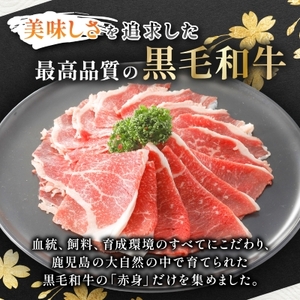 【鹿児島県産】黒毛和牛 赤身 切り落とし 1kg (500g×2)(枕崎市)  A8-111_肉 黒毛和牛 牛肉 _【配送不可地域：離島】【1616201】