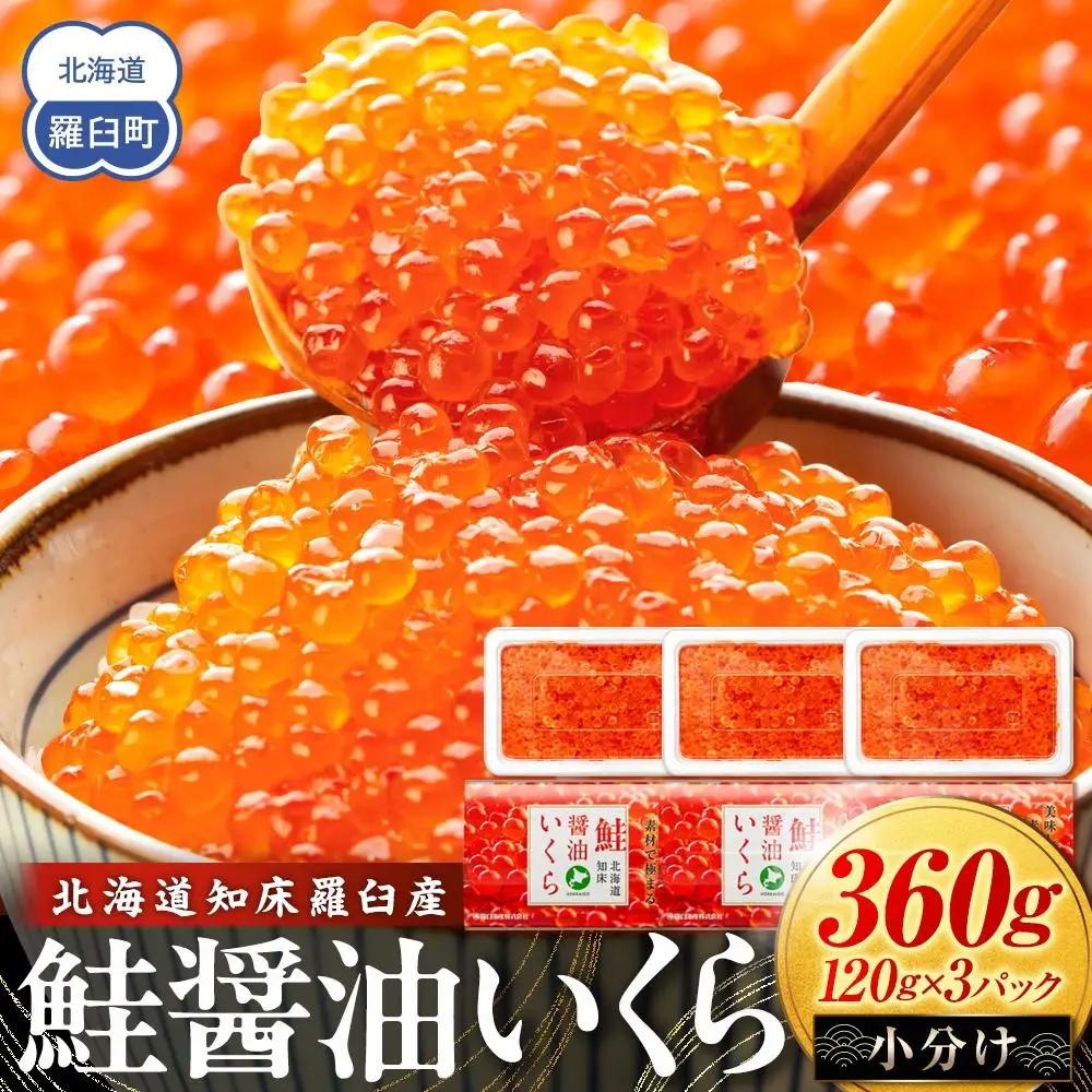 北海道 知床羅臼産 さけ醤油いくら 360g(120g×3パック)  いくら人気