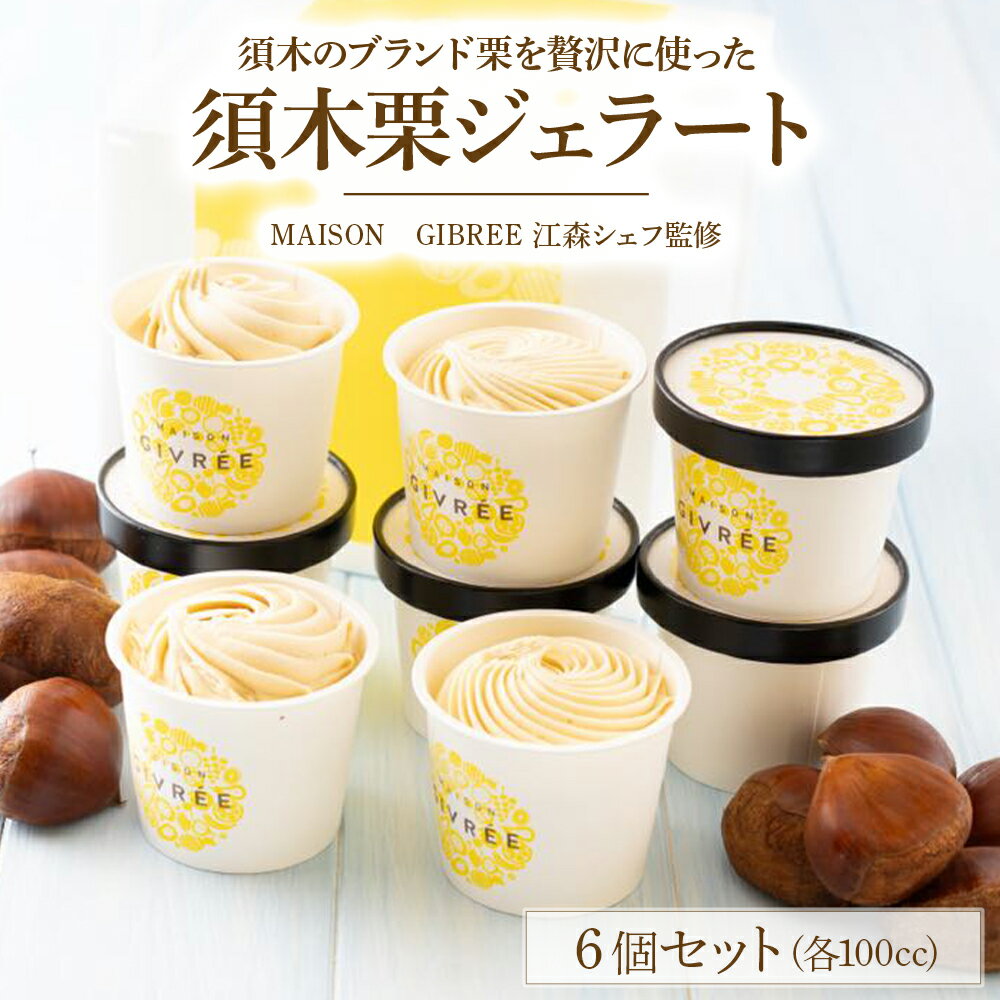 【ふるさと納税】須木栗ジェラート（100cc×6個） 栗スイーツ 栗アイス 栗ジェラート ジェラート シャーべット アイス デザート スイーツ パティシエ 人気スイーツ ふるさと 人気 おすすめ 贈答 ギフト お裾分け プレゼント 宮崎県 小林市 送料無料