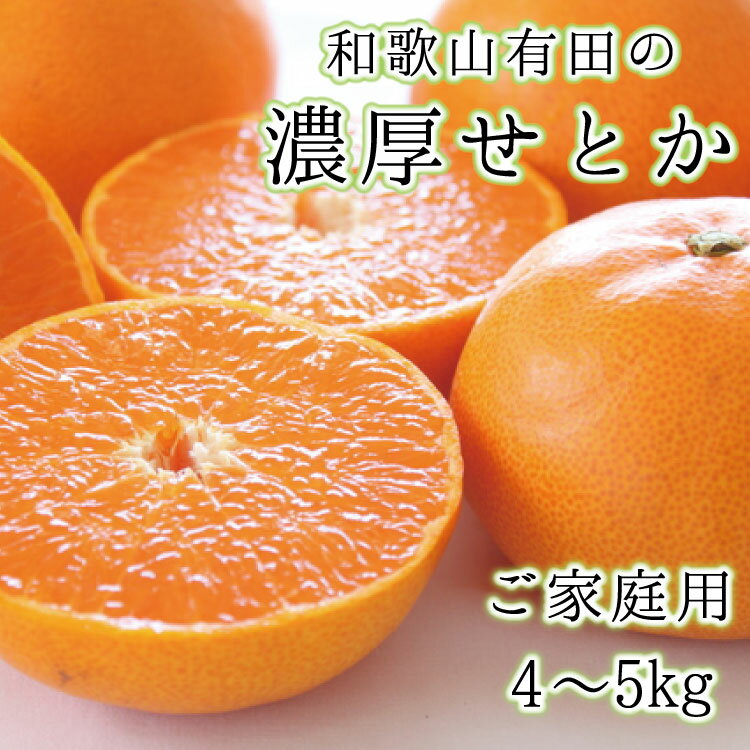 【ふるさと納税】 和歌山有田の濃厚 せとか (ご家庭用) 約4〜5kg ※2026年2月下旬～2026年3月中旬に順次発送 / くだもの フルーツ 果実 果物 有田 みかん 晩柑 和歌山 //dekopon