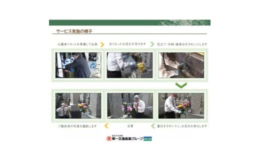 【豊中市内限定】お墓参り代行サービス(1回)仏花・写真入り報告書付き