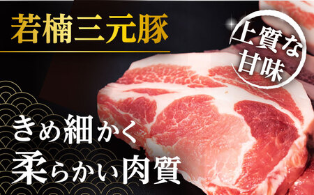 【3回定期便】肉汁たっぷり 若楠三元豚ハンバーグ 150g×8個 /ナチュラルフーズ[UBH056]