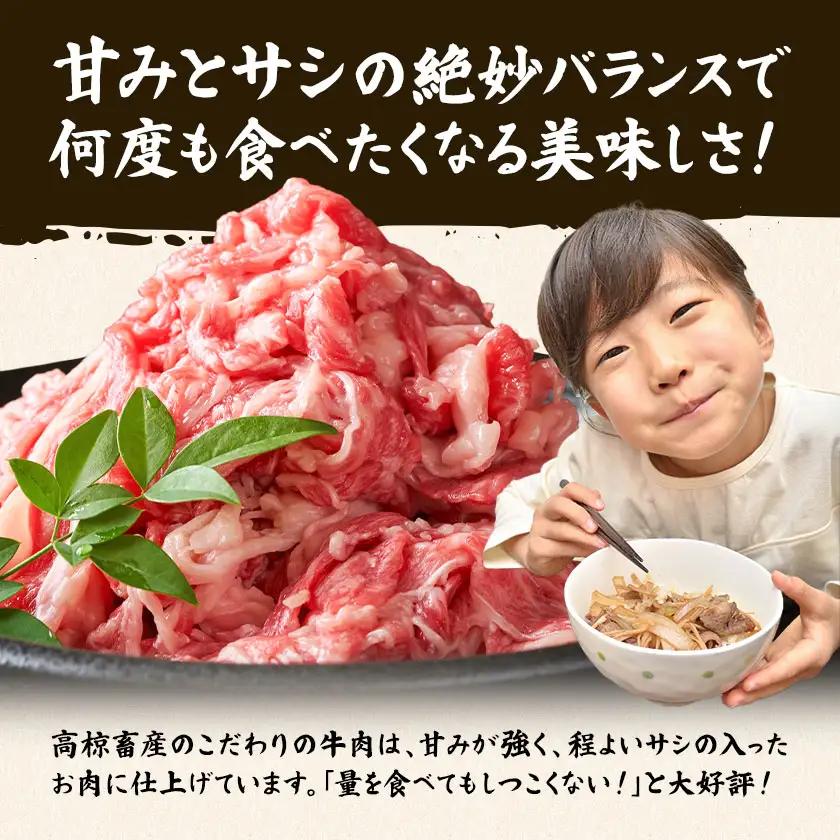 黒毛和牛切り落とし 1kg (500g×2パック) 高椋畜産《60日以内に出荷予定(土日祝除く)》