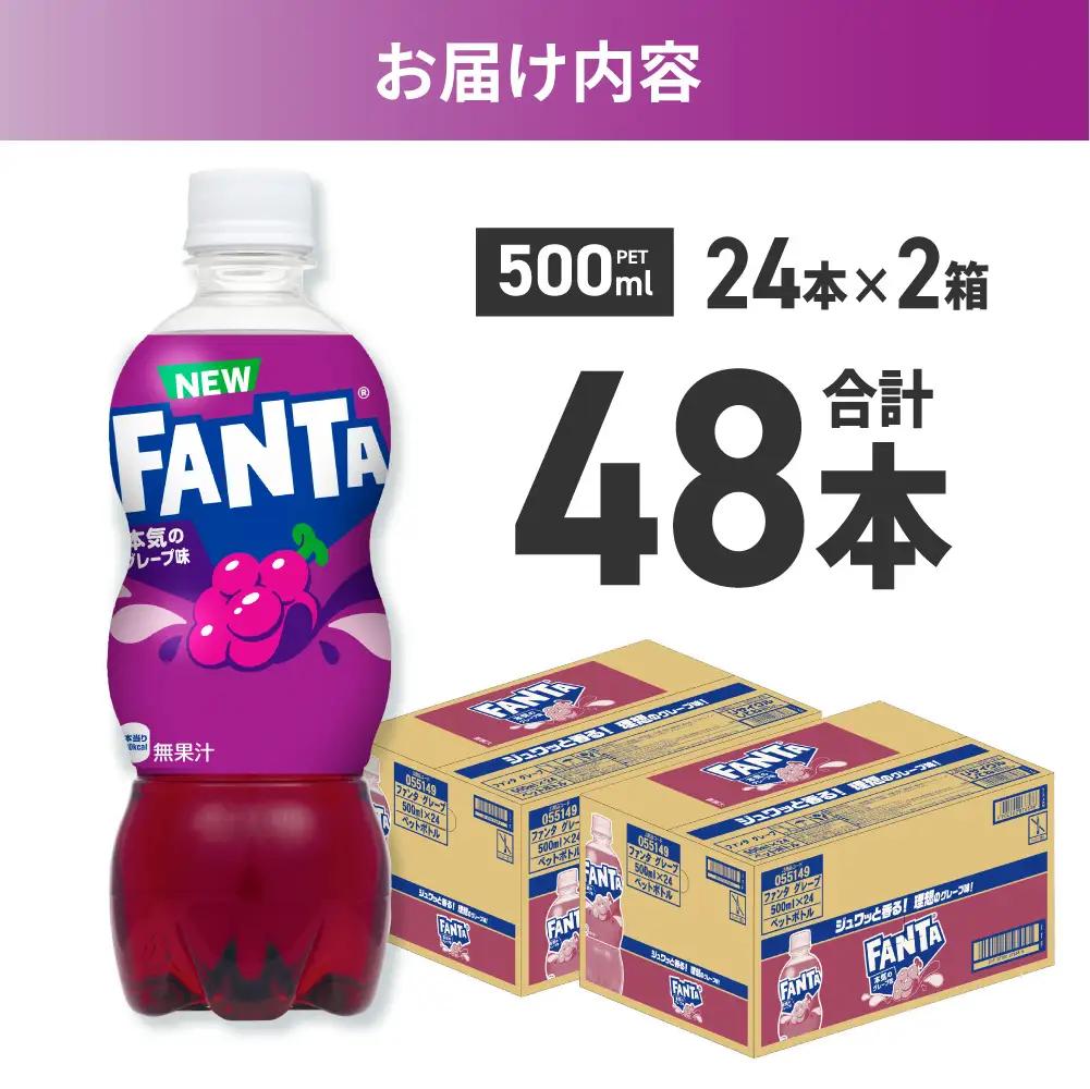ファンタ グレープ 500mlPET×48本（2ケース） | 炭酸飲料 ペットボトル ファンタ 北海道 札幌市
