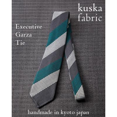 ふるさと納税 与謝野町 【手織りネクタイ】エグゼクティブガルザタイNo.3 kuskafabric 京都・丹後のシルク織物