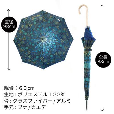 ふるさと納税 都留市 婦人長傘 StigL. ハーバリウム(ブルー)　槙田商店の職人が作る上品な日本製の晴雨兼用婦人傘 |  | 03