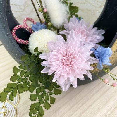 ふるさと納税 春日部市 シュガーパインのプリザーブドフラワーアレンジ【紫希(しき)/黒】春日部市 |  | 01