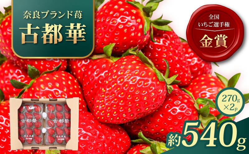 
                  いちご 古都華 約540g 270g×2パック 2027年1月発送 冷蔵 小分け 果物 スイーツ デザート フルーツ ベリー ふるさと納税いちご 大粒 採れたて 完熟 おやつ 産地直送 先行予約 数量限定 季節限定 ブランド 苺 イチゴ いちご 岩井農園 奈良県 奈良市
                