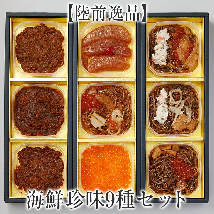 【ふるさと納税】海鮮 珍味 9種 セット【陸前逸品】【 うにみそ ウニ 雲丹 かき 牡蠣 カキ 鮑 あわび アワビ 帆立 ほたて ホタテ 数の子 いくら イクラ ふかひれ フカヒレ おつまみ 贈答 ギフト 海鮮丼 お正月 おせち 】