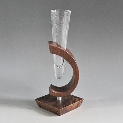 ふるさと納税 旭川市 【木Glass(きぐらす)】一輪挿し　角台_00595