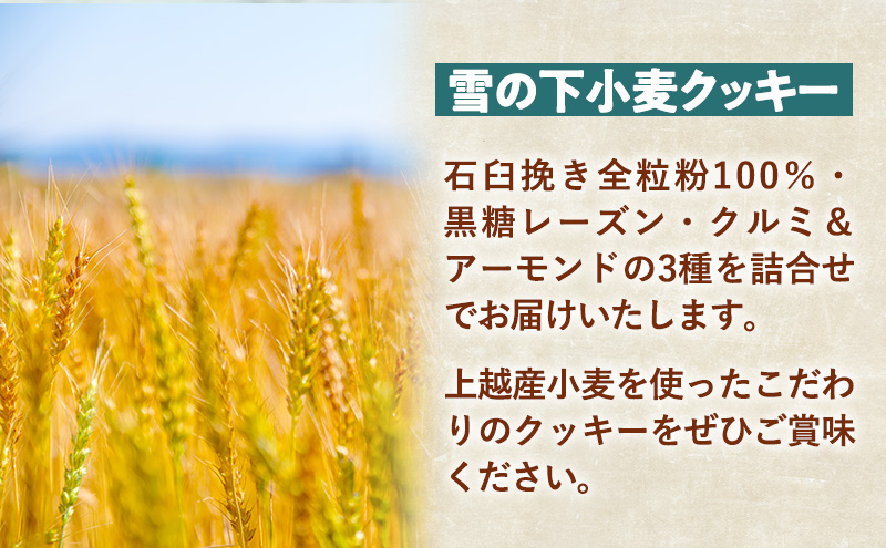 雪の下小麦クッキー5枚×4袋(3種)笹だんごパン5個 詰め合わせ 新潟 上越 クッキー  石臼挽き 全粒粉 パン 笹団子 スイーツ ご当地パン ギフト