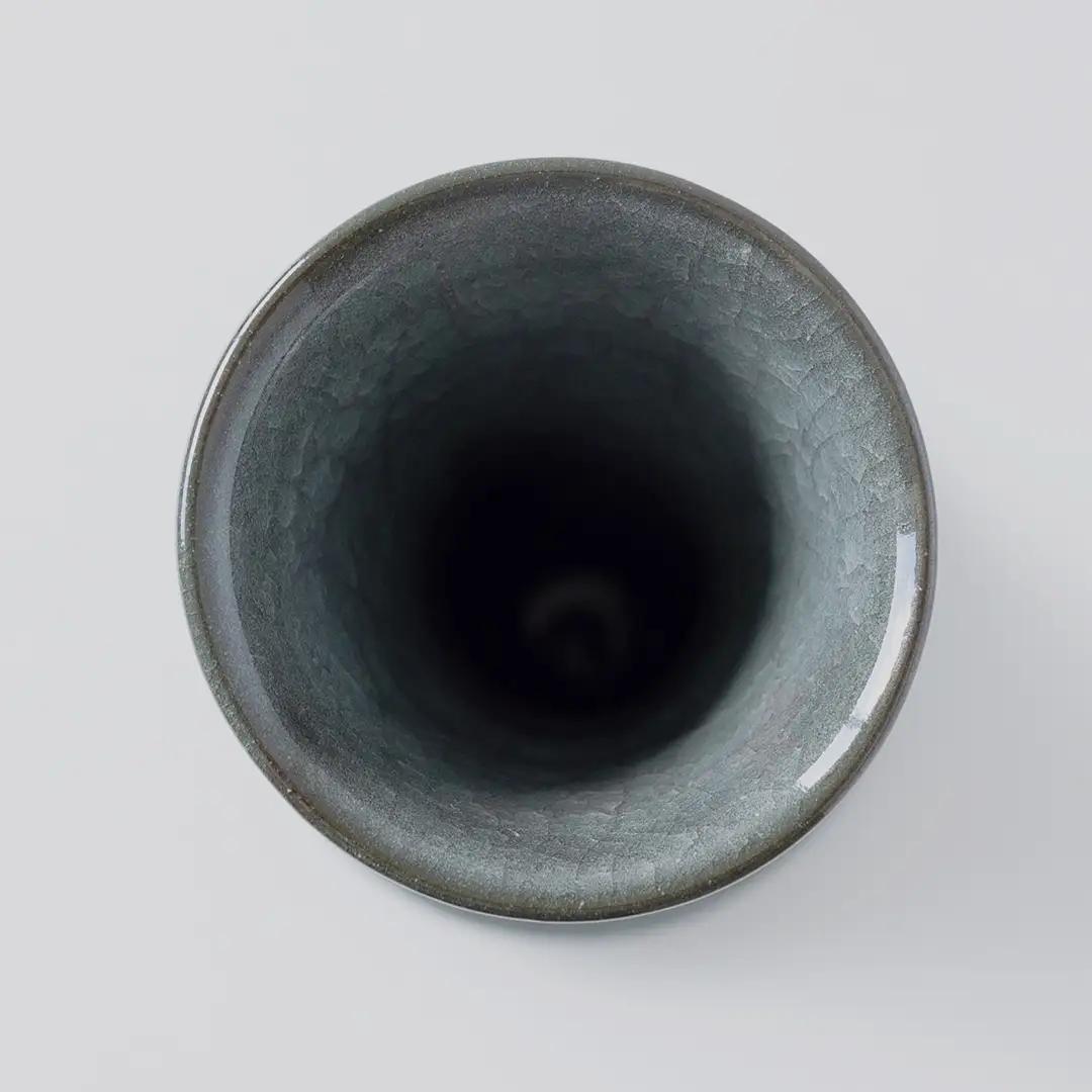 【氷裂貫入青瓷】花器 （小野寺裕司 作） 径7.6cm×高さ19.8cm