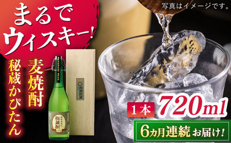 【全6回定期便】長期貯蔵　秘蔵かぴたん 720ml（木箱入り） 【福田酒造 】[KAD274]