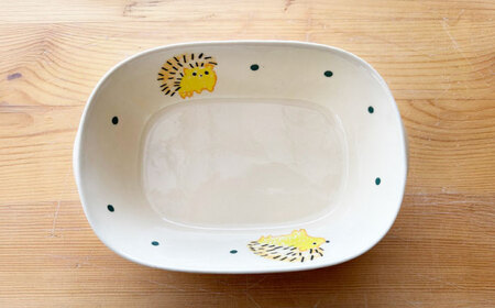 【瀬戸焼】子供用食器セット(はりねずみ)贈答品対応【1466987】