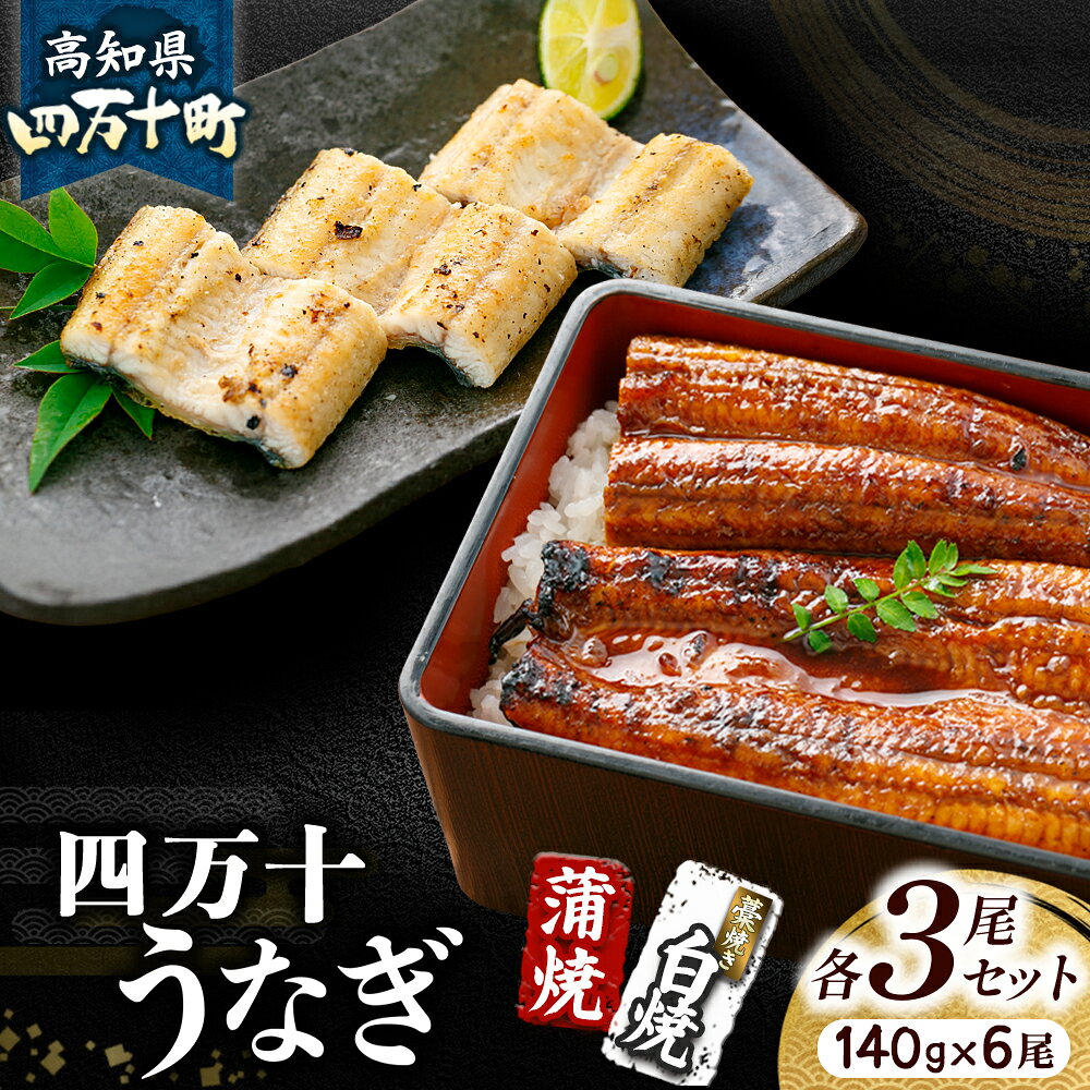 【ふるさと納税】 うなぎ藁焼き 白焼き・蒲焼き 各3尾セット【140g x 6尾】Esu-109 冷凍 たれ付き 蒲焼 白焼 国産 鰻 ウナギ うなぎ 蒲焼き 肉厚 土用の丑の日 本格うなぎ 山椒付き 個包装 四万十鰻 おすすめ 小分け