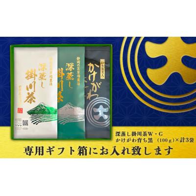 ふるさと納税 掛川市 深蒸し掛川茶三昧セット　100g×3袋(ギフト箱入) |  | 01