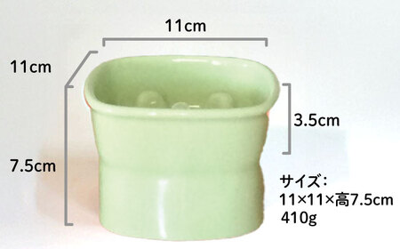 【美濃焼】 陶器製ペット用フードボウル 早食い防止 高台フードボウル 小 アップルグリーン pet109 瑞浪市 / ながしまプランニングオフィス エサ入れ 餌皿 犬 猫[AZBM013]