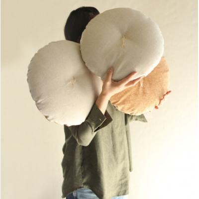 ふるさと納税 江東区 丸座布団　コルクレザー生地　40R 　40cm　(ツムギクロス:茶) 【kt031-004-12】 |  | 02