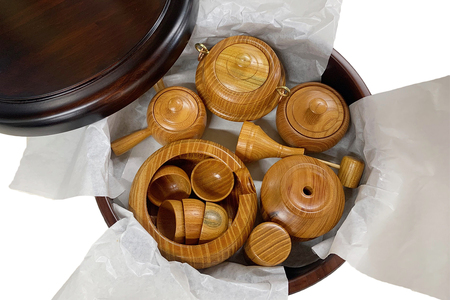 日光彫 日光茶道具｜伝統工芸品 漆塗り 木彫り 木工品 ミニチュア 五十嵐漆器店 [0428]