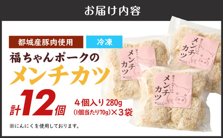 福ちゃんメンチカツ12個セット_AA-N502_(都城市) 都城産豚肉使用 メンチカツ 簡単調理 ご当地グルメ お取寄せ