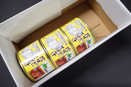 【北海道根室産】根室海鮮市場＜直送＞花咲がにてっぽう汁215g×3缶 G-28025