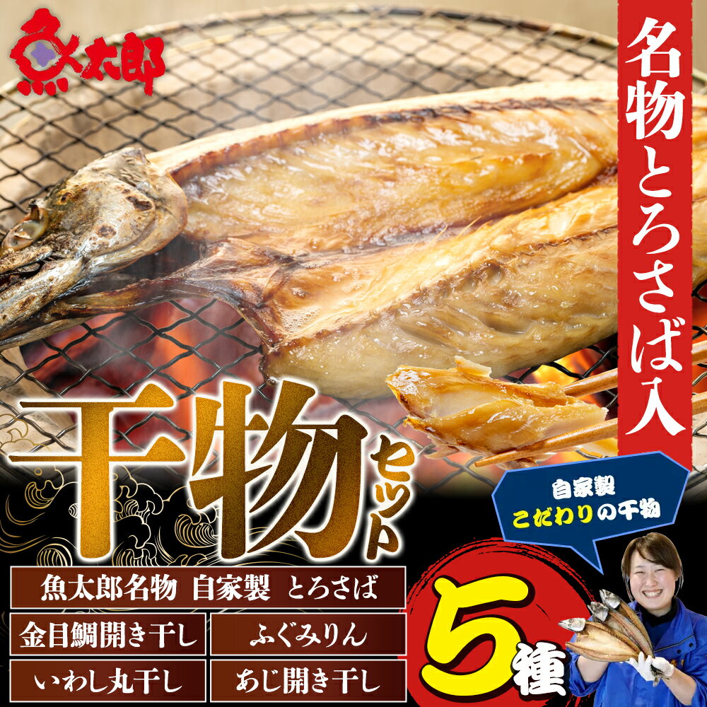 【ふるさと納税】 魚太郎名物 自家製とろさば入り おまかせ 干物セット サバ 鯖 とろ鯖 鯛 たい 金目鯛 天然 ふぐ あじ いわし 海鮮 鮮魚 バーベキュー お米 にあう 愛知県 南知多町