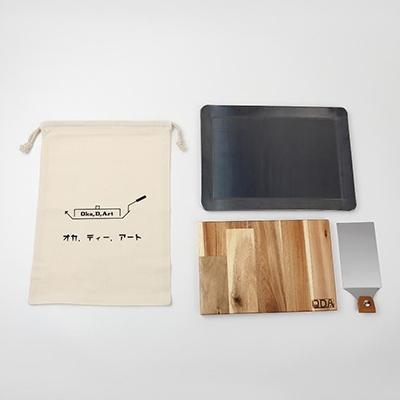 ふるさと納税 岡崎市 oka-d-art　黒皮鉄板 A4サイズ コットン袋4点セット 厚さ4.5mm×220×305 |  | 02