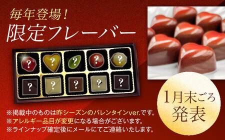 【2024年2月〜発送】ボンボンショコラ 10個入り / チョコ チョコレート お菓子 バレンタイン / 南島原市 / 本田屋かすてら本舗[SAW032]