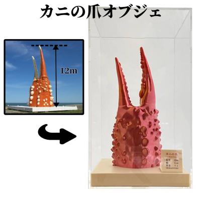 ふるさと納税 紋別市 カニの爪オブジェ(大型)ケース付き