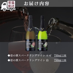 ワイン 岩の原スパークリングワイン 瓶内二次発酵２本セット （750ml） 酒 ギフト 新潟 上越