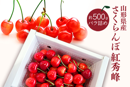 【期間限定（6/21まで）】【2026年発送】「秀品」さくらんぼ紅秀峰500g（L玉以上・化粧箱・バラ詰）_H045(R8)-2
