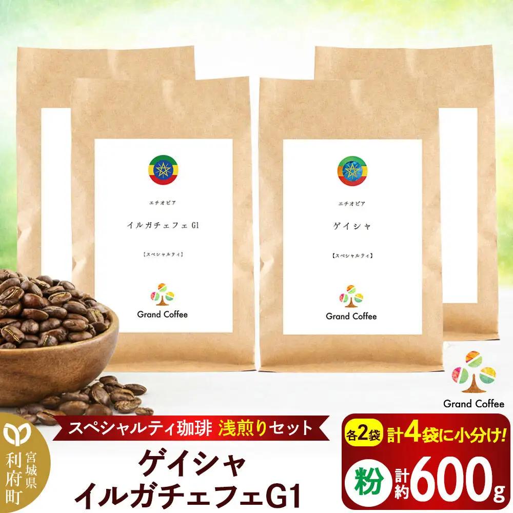 コーヒー スペシャルティ浅煎り 2袋×2種類 粉