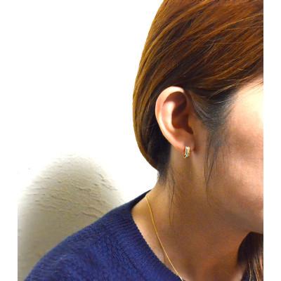 ふるさと納税 中央市 K18PG　PT900　スリーカラー　フープピアス |  | 03