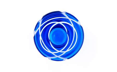 浅草切子 KANA KURITA「ぐい呑み 結 青藍」木箱入り