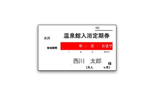 FYN6-144 水沢温泉 日帰り入浴施設 水沢温泉館 定期入浴券 1ヶ月 温泉 おんせん 湯 入浴 入浴券 利用券 チケット 日帰り 休憩 山形県 西川町 月山