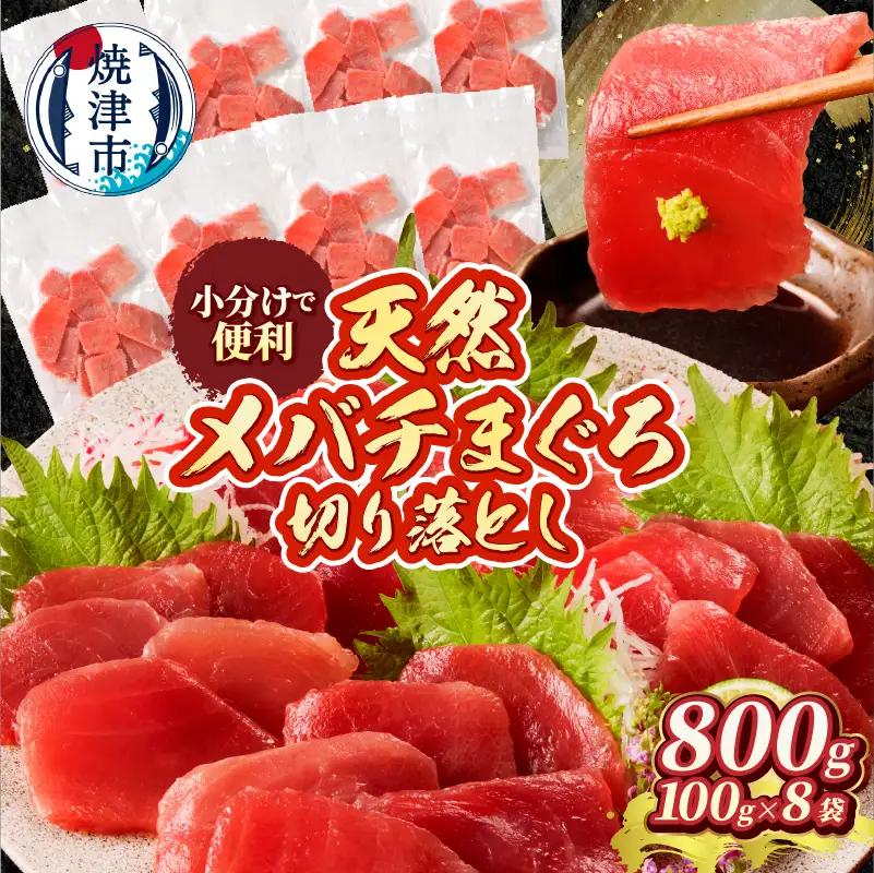 天然 焼津 メバチマグロ 切り落とし 刺身 小分け 約100g×8パック (a11-231d)