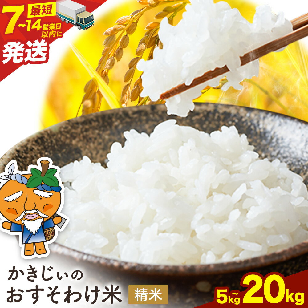 【ふるさと納税】《すぐ発送！》 もちもち美味しい！ かきじぃのおすそわけ米 精米 5kg~20kg 《出荷時期をお選びいただけます》徳島県 上板町 お米 米 白米 送料無料