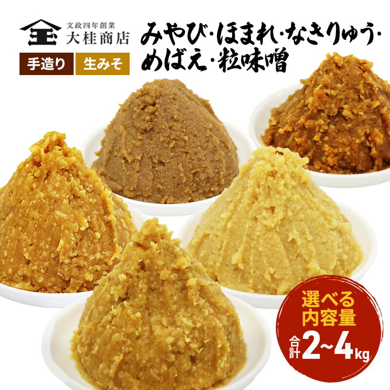 【ふるさと納税】（I) 味噌 無添加 信州味噌 こだわり セット いろいろな味を楽しみたい方へ 大吟醸みそ 含む 800g × 5種 みそ 詰め合わせ ミソ 米みそ 信州 調味料 国産原料 信州みそ 長野県 長野 上田市 上田 株式会社大桂商店