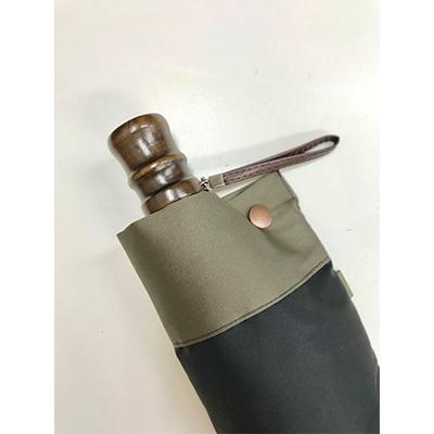 ふるさと納税 都留市 【数量限定】小宮商店 橘 雨晴兼用折りたたみ傘　60cm ブラック×ベージュ |  | 01