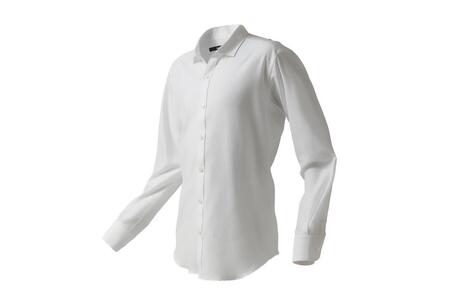 DJS-767 decollouomo メンズドレスシャツ 長袖（生地／オーヴァーチュア）モードタイプ ピュアホワイト／XLサイズ
