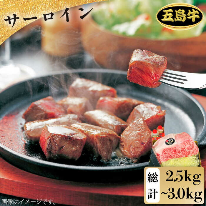 【ふるさと納税】【日時指定必須】五島 牛 特上 サーロイン 約2.5kg〜約3kg 国産牛 牛肉 ブランド牛 ソース付 五島市 / 鬼岳牧場 [PEK006]