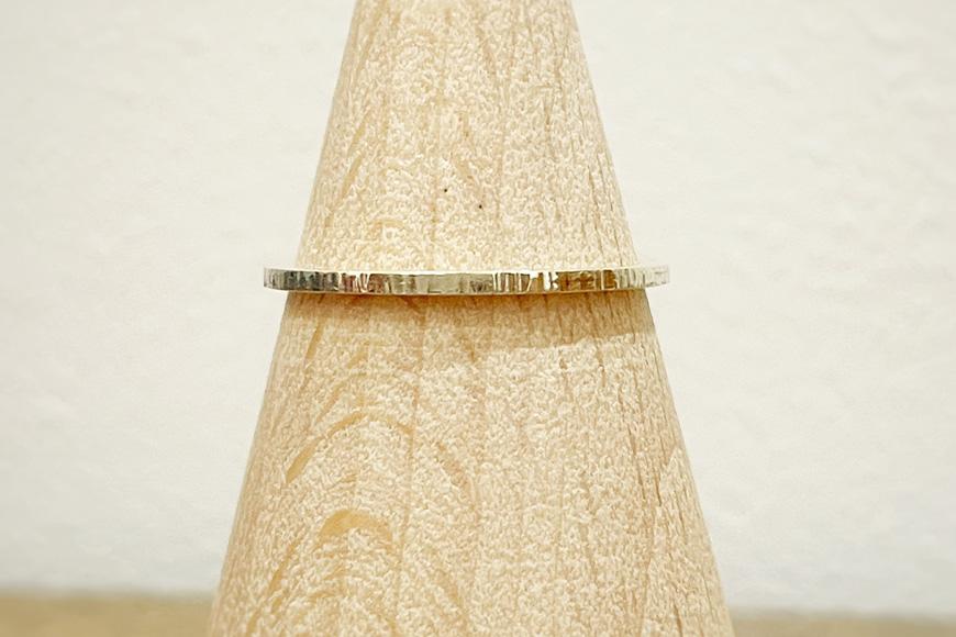 K10 細スジ リング（ハンドメイド）【15号】