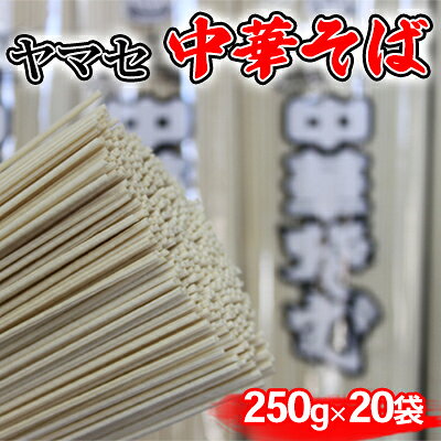 【ふるさと納税】ラーメン ヤマセ 250g 20袋 中華そば × 乾めん中華そば 焼きそば めん 静岡県浜松市 グルメ お取り寄せ　お届け：～2027年4月上旬