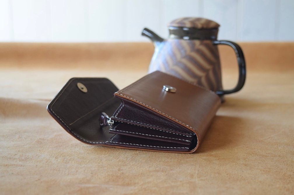 本革長財布　高級イタリアンレザー使用　キャメル　さいふ 財布 長財布 レザー 本革 高級皮革 プレゼント 贈り物 記念 誕生日 お祝い 京都 綾部