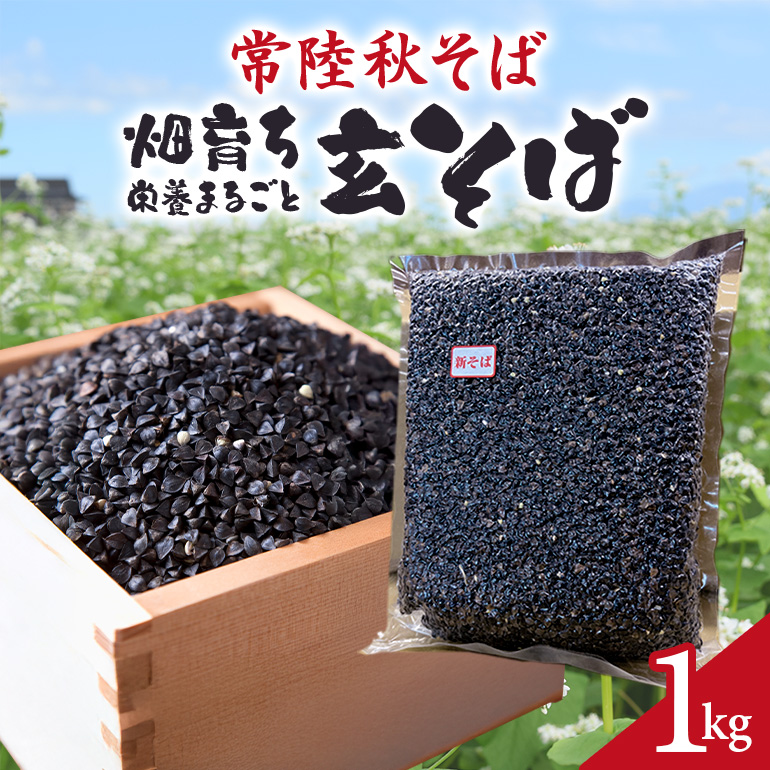 常陸秋そば 畑育ち 栄養まるごと 玄そば 1kg 84-A