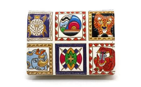 小銭入れ 文庫屋大関 箱まち アフリカ【皮革工芸品】 小銭入れ