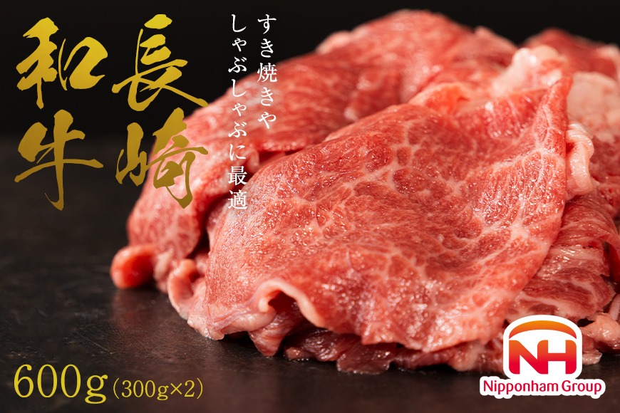 BI123 訳あり 牛肉 長崎和牛 切り落とし 計600g (300g×2P) [ 肉 和牛 牛 精肉 冷凍 小分け すき焼き しゃぶしゃぶ 日本ハムマーケティング 長崎県 島原市 ]